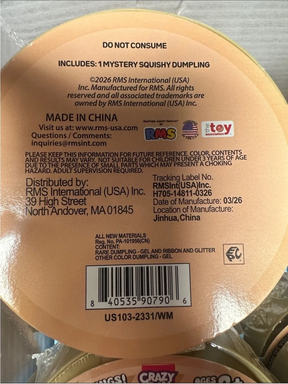 RMS Crazy Fun Mystery Squishy Dumpling - Rare Ruby Edition AUTHENTIC